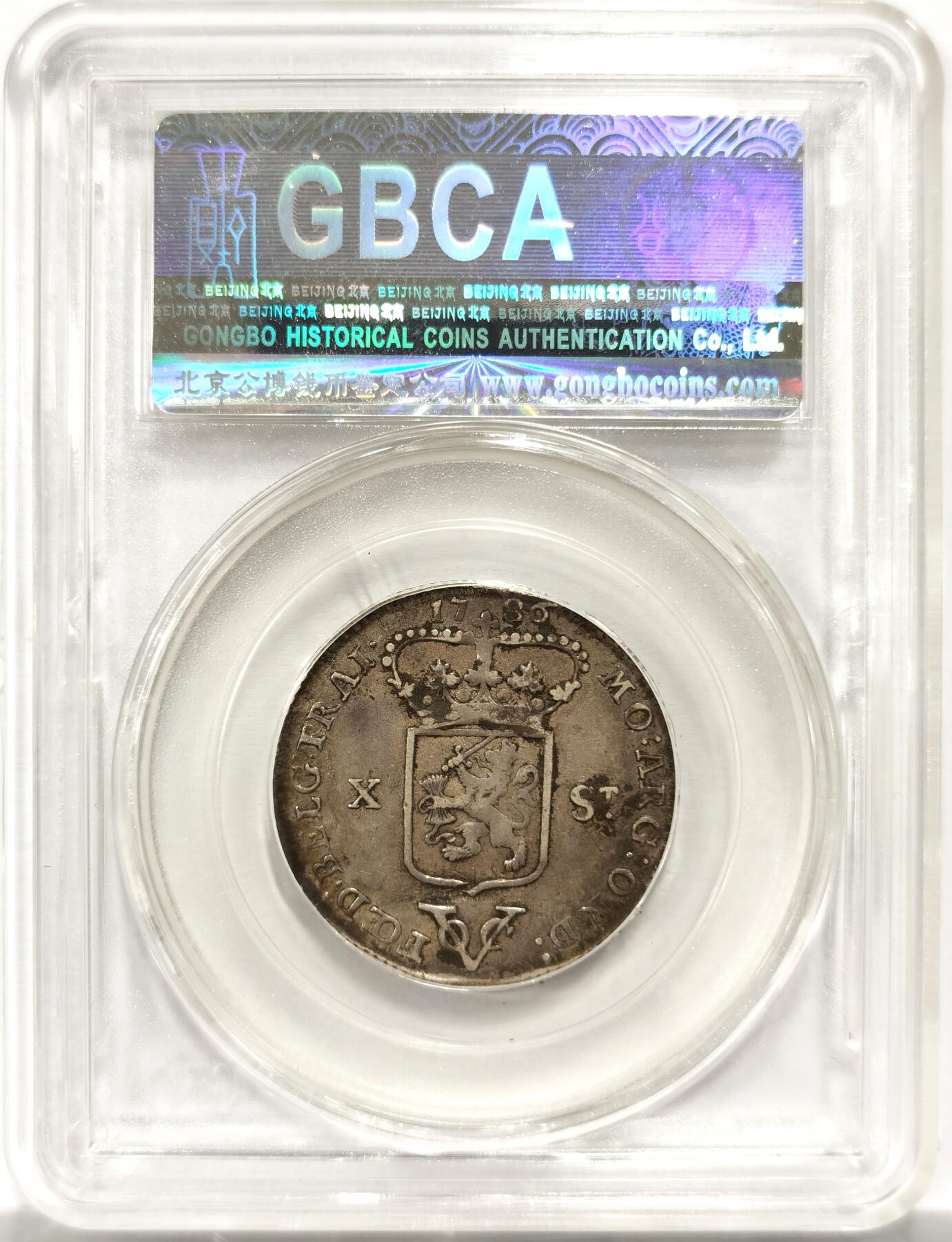 博洋堂世界钱币拍卖第154期（全场包邮） 公博 XF45 1786年荷属东印度公司银币