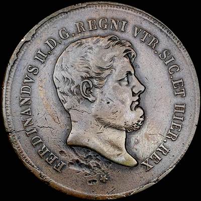 【雨安】【直播拍卖】【世界币章121期-裸币】2025-12-26 周五 19:30 保真 - [裸币各国] Italy 意大利 Naples那不勒斯 10Tornesi 1857年