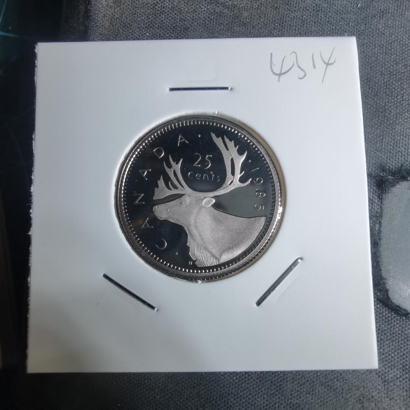 沼泽如烟--第943场 加拿大1985年25分精制币