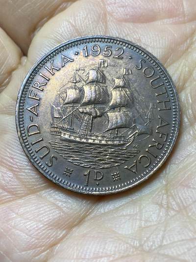 2025年第一百四十四场(总第一百七十场）品种丰富英国一线回流散币年末特拍场第一场(免佣金) - 彩光好品–英属南非1952年1便士(乔治六世逝世年，第三版，关门年仅发行2年)