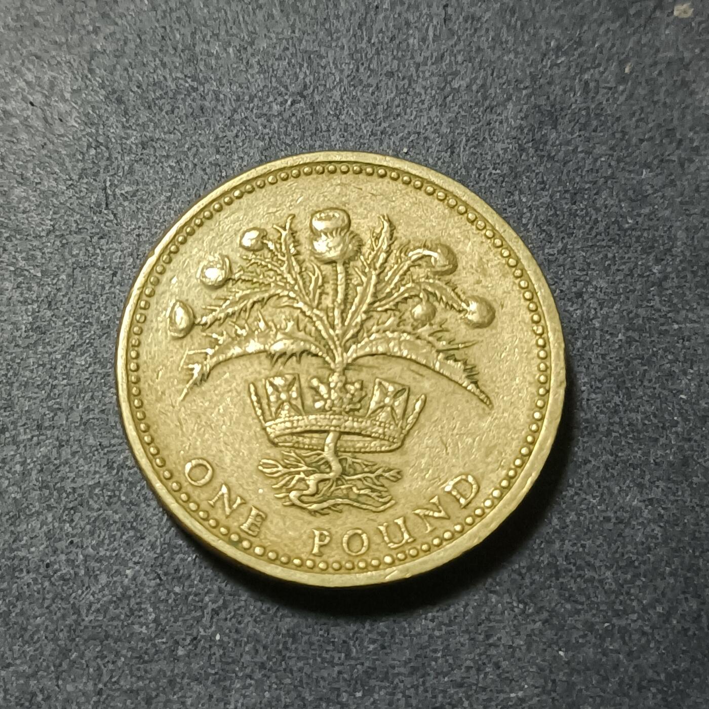 【游宝包邮场】蛇年第102期 英系国家硬币 英国-1镑 1984年