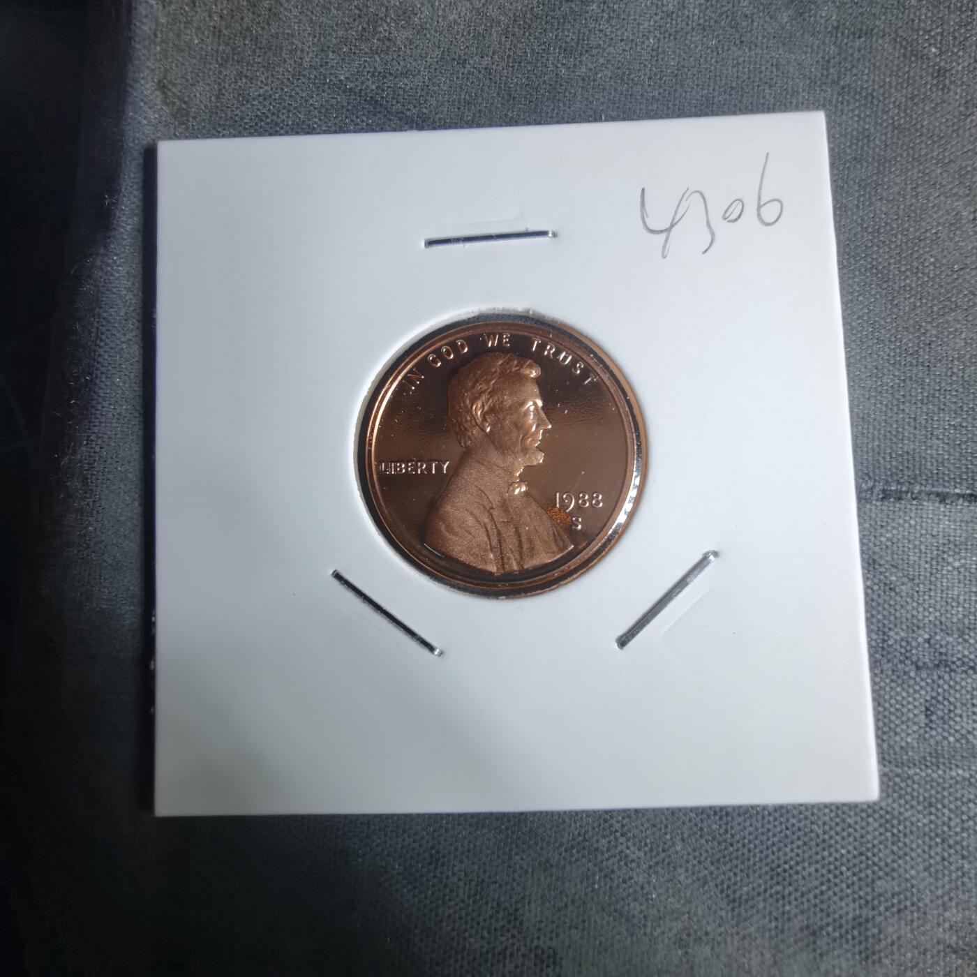 沼泽如烟--第943场 美国1988年一分精制币