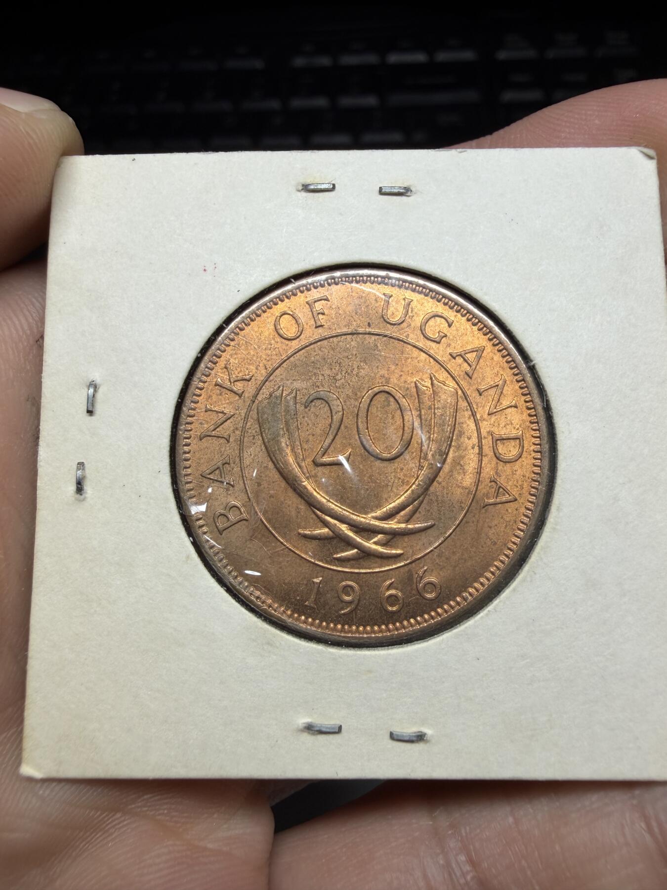 2025年集古藏今外币拍卖第十一期-第4场—（总第294拍），可以寄存60天，满160元包邮。 1965年乌干达20分