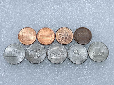 第一海外回流一元起拍收藏 散集专场  第281期 - 美国不同版本硬币 9枚