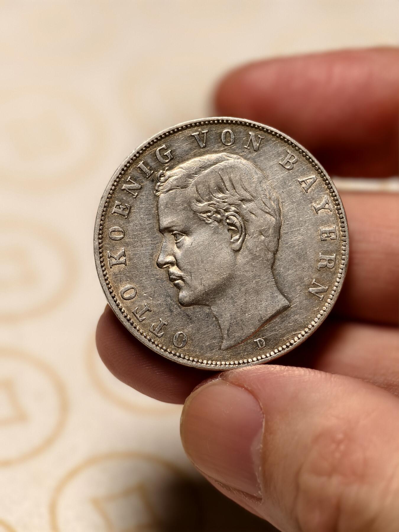 抚柳草堂-第四期章牌钱币（圣诞专场） 奖章勋章限时免佣 满百包邮 放漏专场 1912德国巴伐利亚奥托3马克银币 16.6g底板非常好 光感也不错 难得的好品