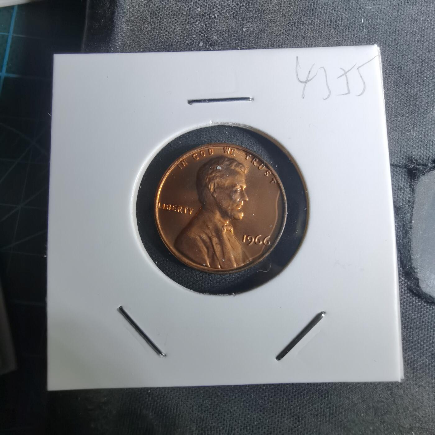 沼泽如烟--第943场 美国1966年一分精制币