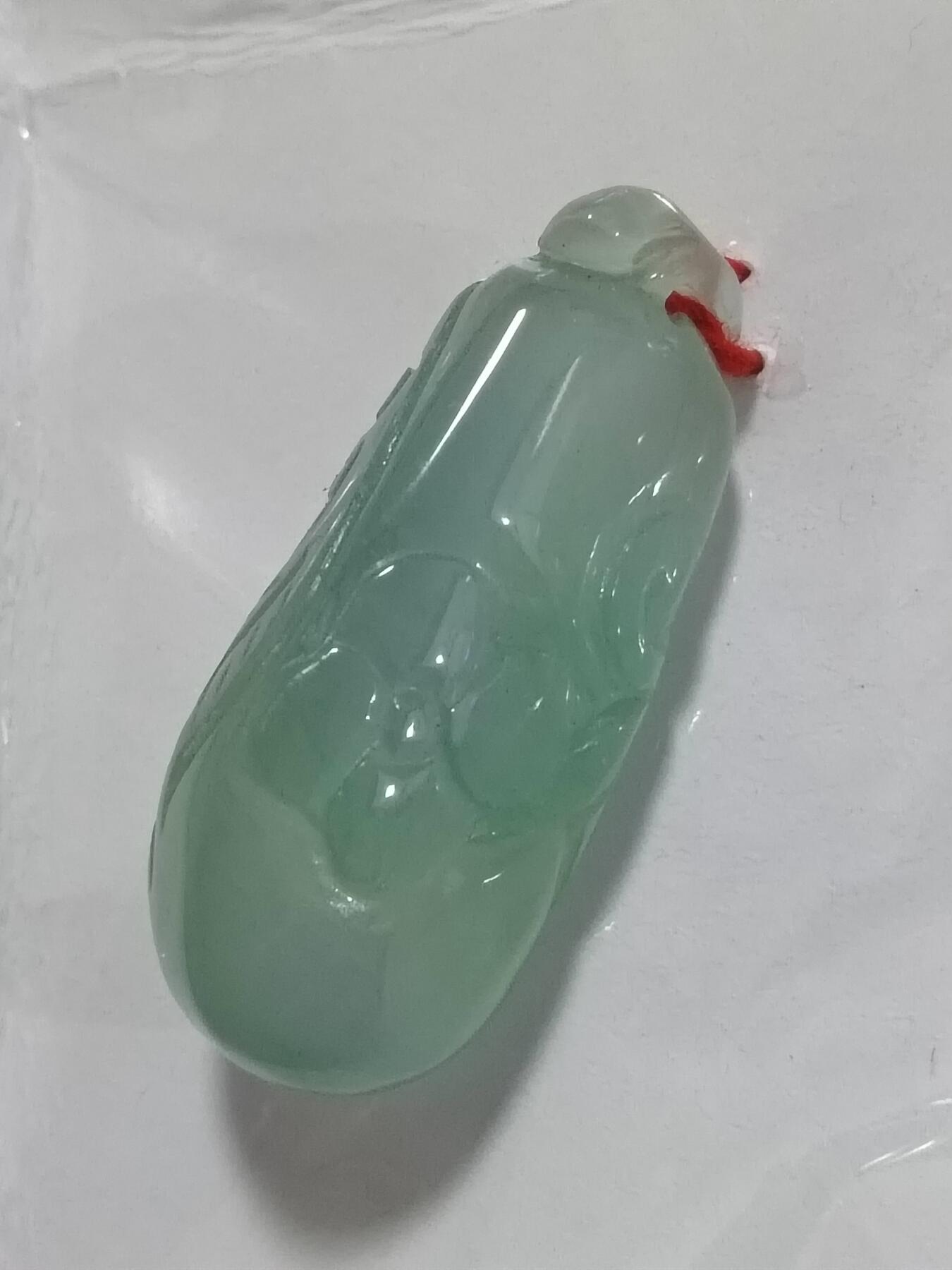 天然翡翠冰种福瓜吊坠