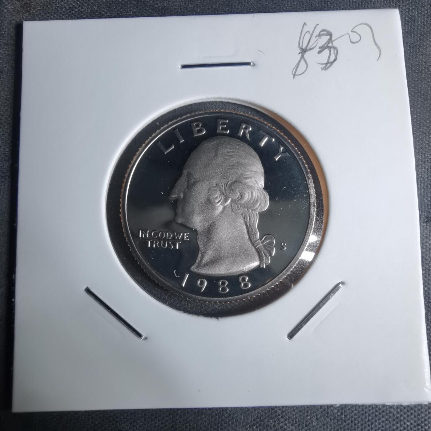 沼泽如烟--第943场 美国1988年25分精制币