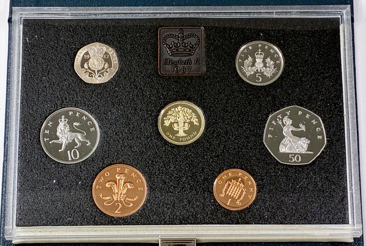 【雨安】【直播拍卖】【世界币章121期-裸币】2025-12-26 周五 19:30 保真 [现代套币] Great Britain 英国 套币 精制套币 1987年