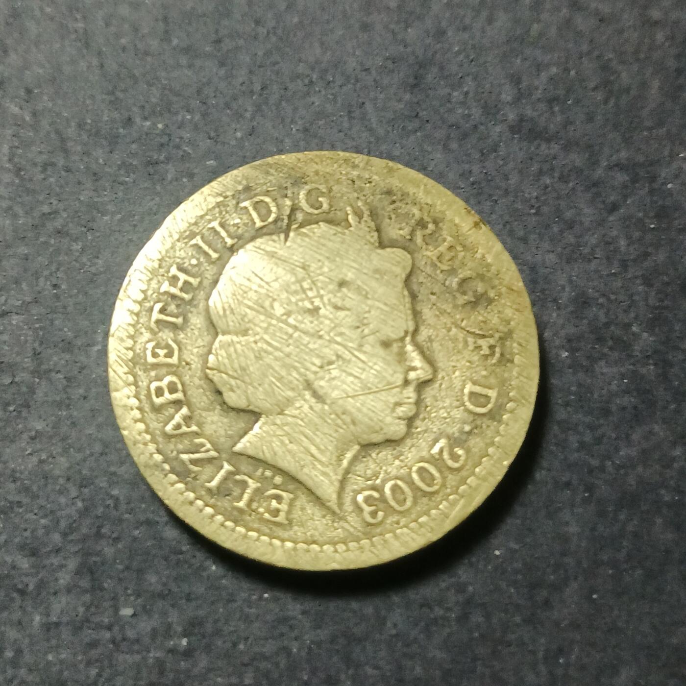 【游宝包邮场】蛇年第102期 英系国家硬币 英国-1镑 2003年