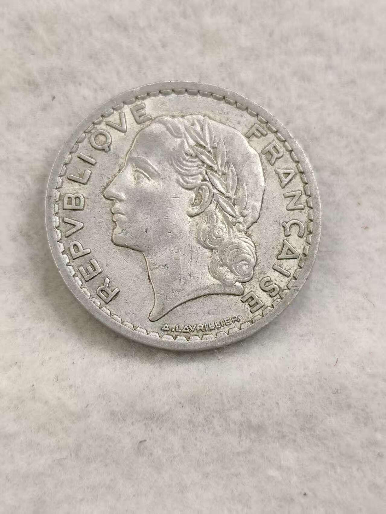 G&W世界散币，银币处理专场（第40场） 法国1945年5法郎