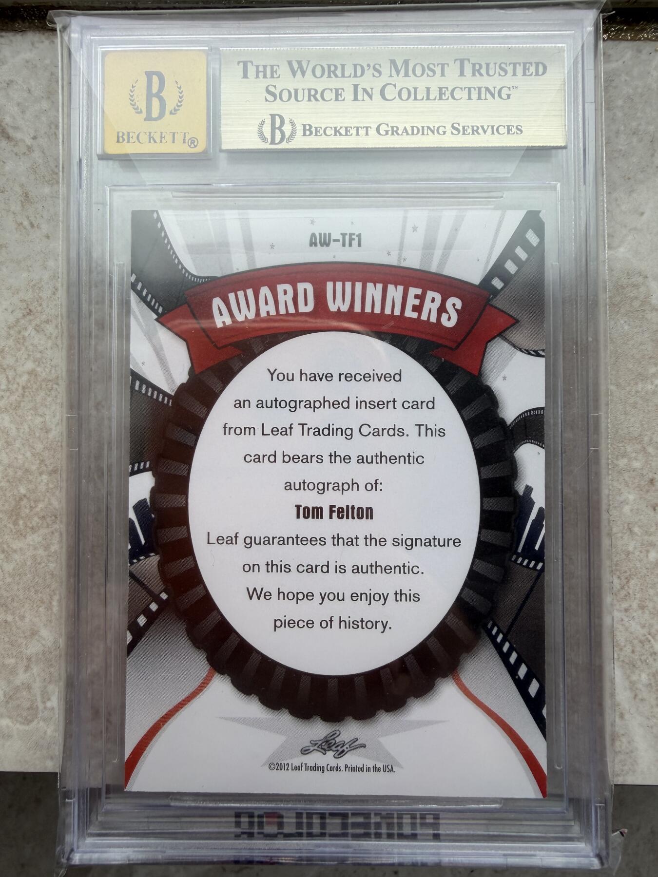 BGS认证哈利波特马尔福演员汤姆费尔顿1/1亲签