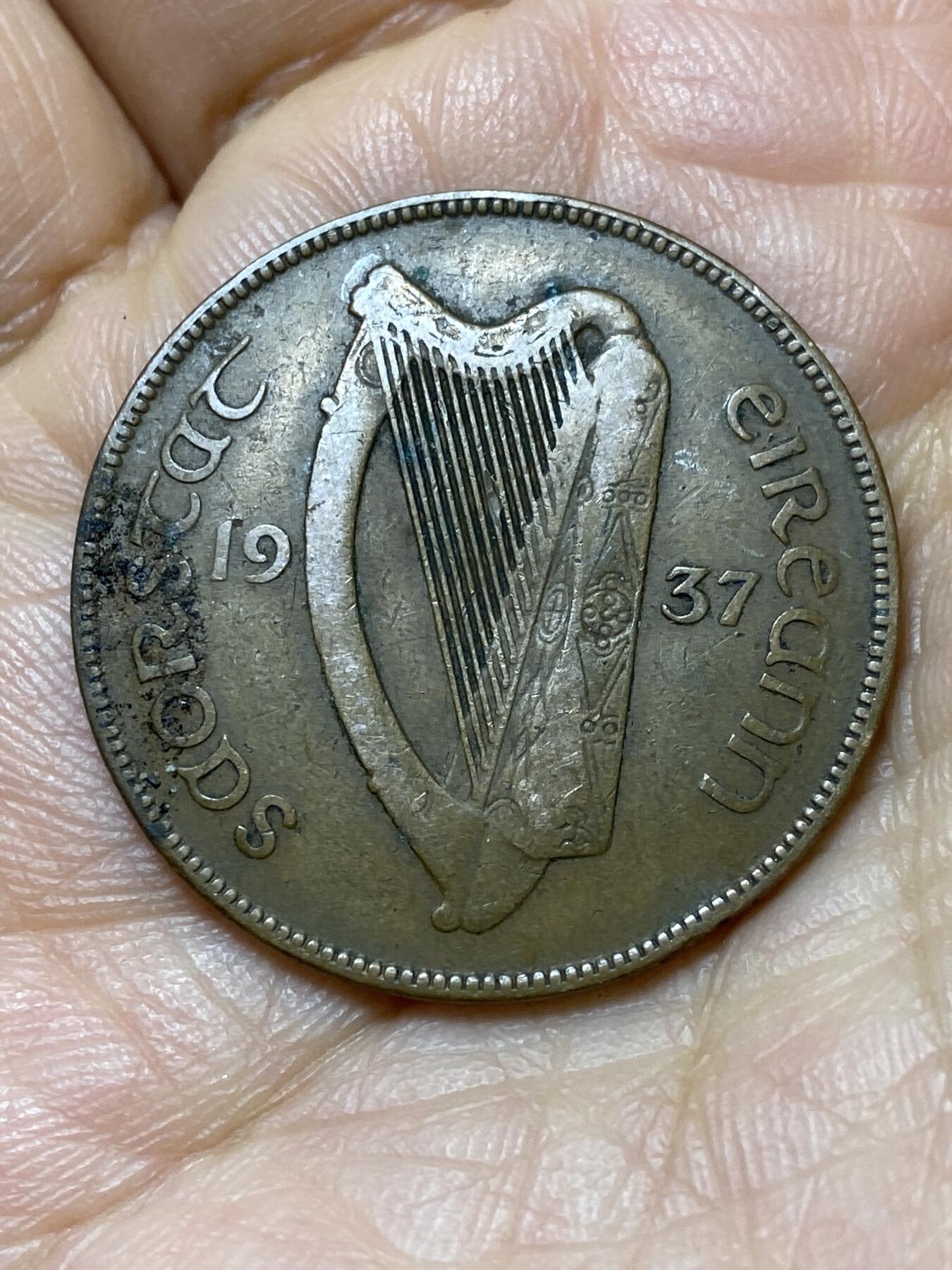 2025年第一百四十四场(总第一百七十场）品种丰富英国一线回流散币年末特拍场第一场(免佣金) 少见年份–爱尔兰1937年1便士(英辖自由邦时期，关门年)