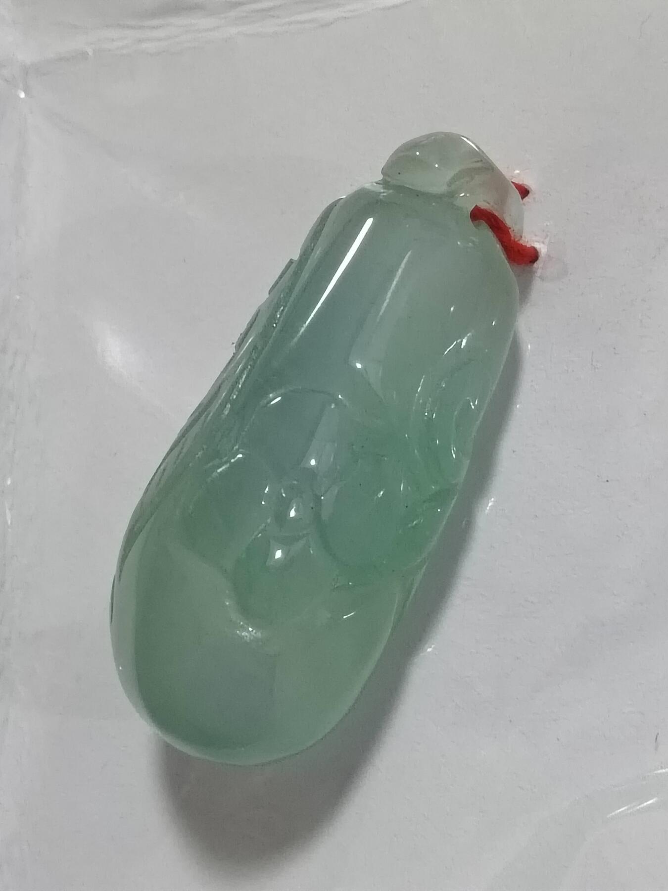 天然翡翠冰种福瓜吊坠