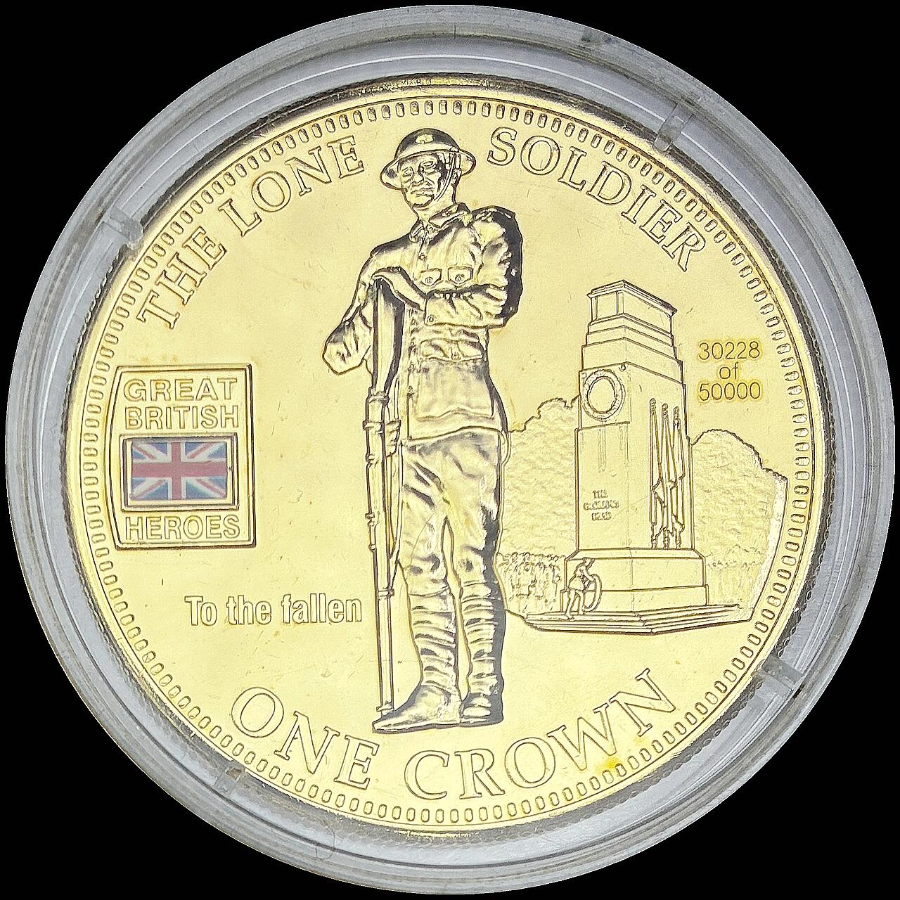 【雨安】【直播拍卖】【世界币章121期-裸币】2025-12-26 周五 19:30 保真 [现代裸币] Tristan da Cunha 特里斯坦-达库尼亚群岛 1克朗 2010年 士兵