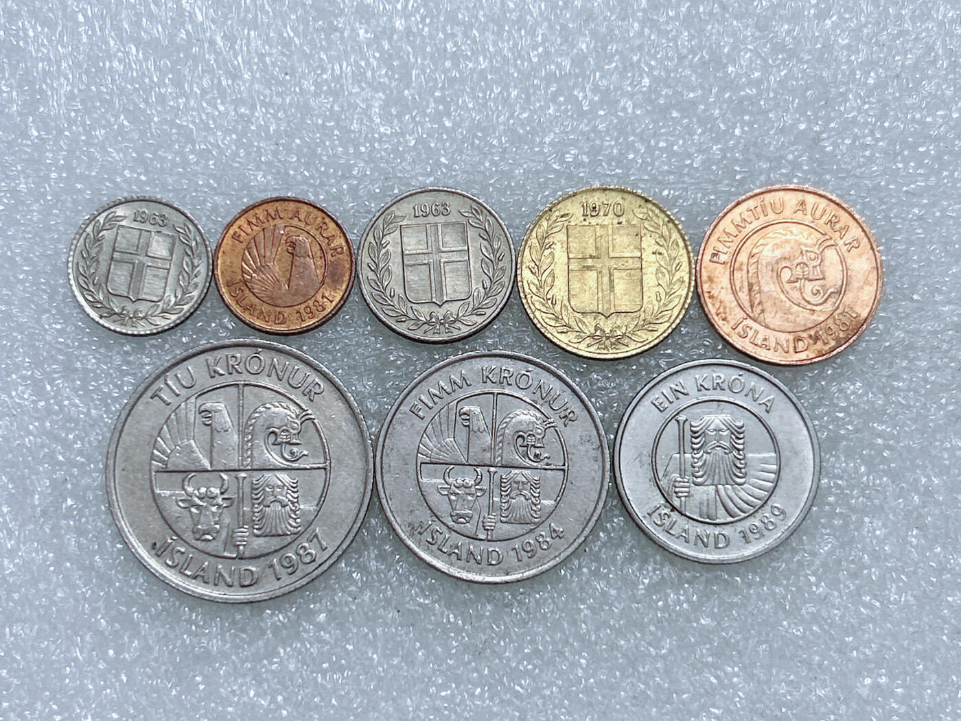 第一海外回流一元起拍收藏 散集专场  第281期 冰岛硬币 8枚