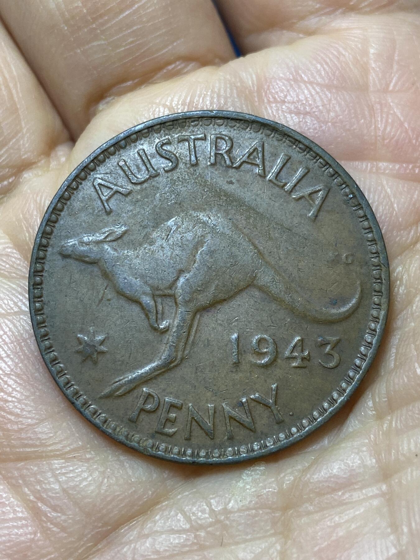 2025年第一百四十四场(总第一百七十场）品种丰富英国一线回流散币年末特拍场第一场(免佣金) 澳大利亚🇦🇺1943年1便士(乔治六世第一版，p版珀斯造)