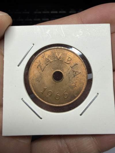 2025年集古藏今外币拍卖第十一期-第4场—（总第294拍），可以寄存60天，满160元包邮。 - 1966年赞比亚1便士