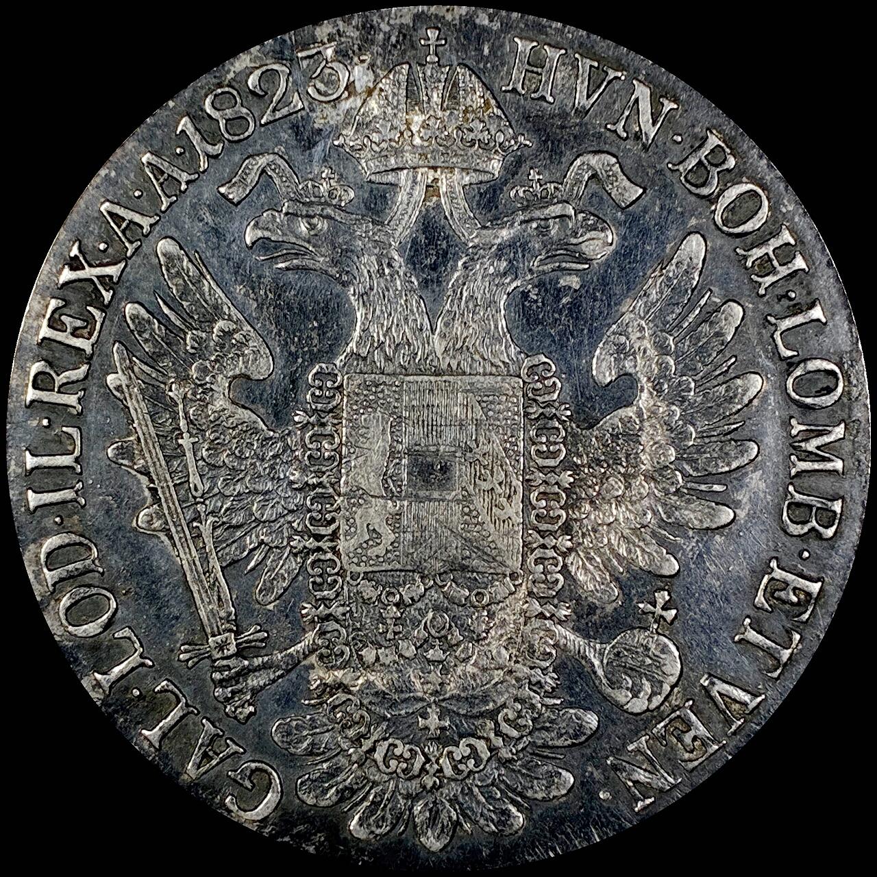 【雨安】【直播拍卖】【世界币章121期-裸币】2025-12-26 周五 19:30 保真 [裸币各国] Austria 奥地利 1泰勒 KM#2162 (1817-1824) 弗朗茨二世 1823年