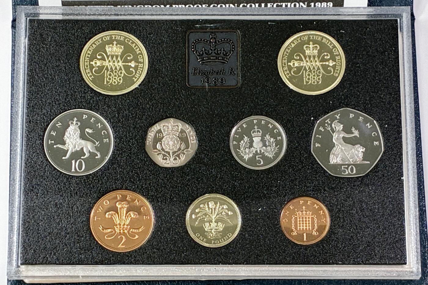 【雨安】【直播拍卖】【世界币章121期-裸币】2025-12-26 周五 19:30 保真 [现代套币] Great Britain 英国 套币 精制套币 1989年