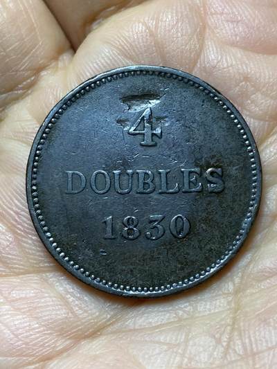 2025年第一百四十四场(总第一百七十场）品种丰富英国一线回流散币年末特拍场第一场(免佣金) - 英属根西岛🇬🇬1830年4道布(第一版4道布，乔治四世逝世–威廉四世登基年，首发年仅发行2年)