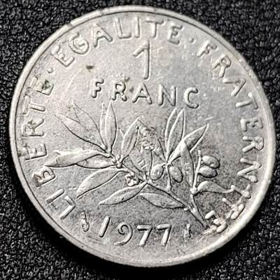 泉币菌-第153场-平安夜专场 - 播种女神 法国1法郎镍币 橄榄枝24MM