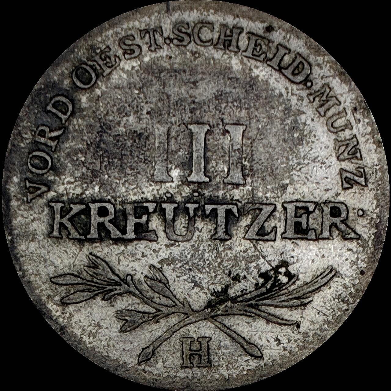 【雨安】【直播拍卖】【世界币章121期-裸币】2025-12-26 周五 19:30 保真 [裸币各国] Austria 奥地利 3克鲁泽 1795年