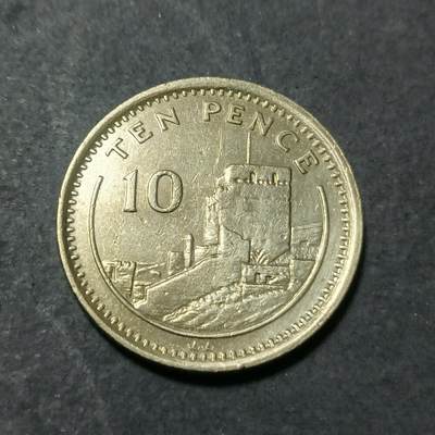 【游宝包邮场】蛇年第102期 英系国家硬币 - 直布罗陀-10便士 1994年