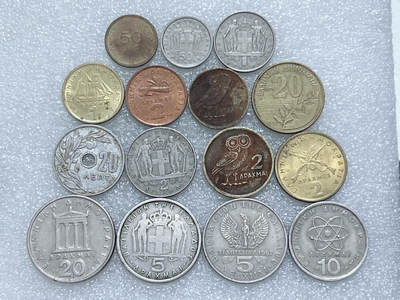 第一海外回流一元起拍收藏 散集专场  第281期 - 希腊硬币 15枚 无重复