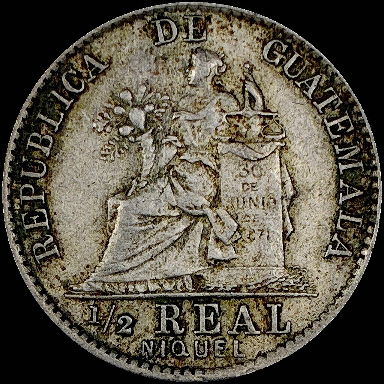 【雨安】【直播拍卖】【世界币章121期-裸币】2025-12-26 周五 19:30 保真 [裸币各国] Guatemala 危地马拉 1瑞尔 1900年