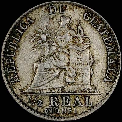 【雨安】【直播拍卖】【世界币章121期-裸币】2025-12-26 周五 19:30 保真 - [裸币各国] Guatemala 危地马拉 1瑞尔 1900年