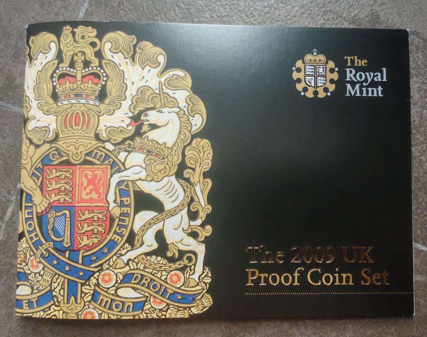 2009年英国精制套币 proof set  盒证全，含大热门邱园50便士