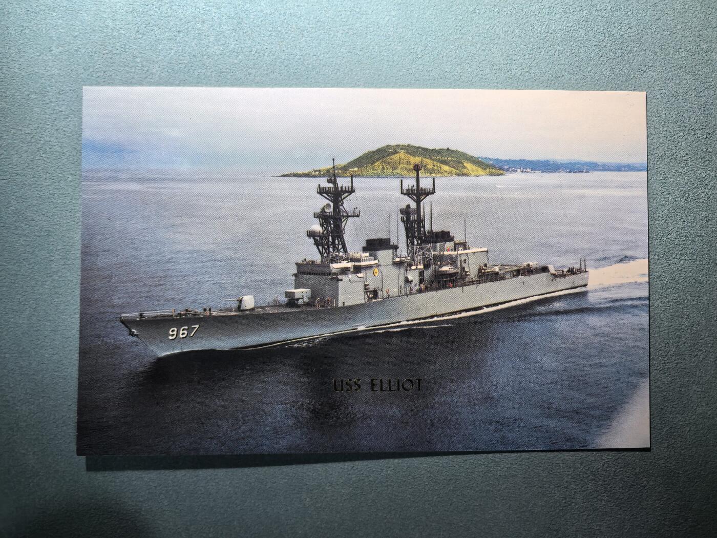 盛世勋华——号角文化勋章邮票专场拍卖第295期 美国冷战时期军舰专题明信片 埃里奥特号驱逐舰