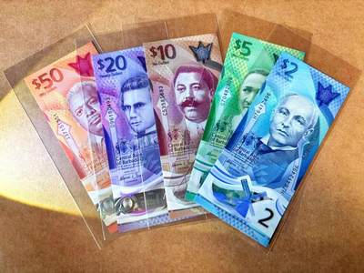 【Blue Auction】世界纸币精拍第767期——18级TOP拍卖/信誉/品质/专业/高效💫 - 【一组5张 含无47】巴巴多斯 新版 2-50元 全新UNC