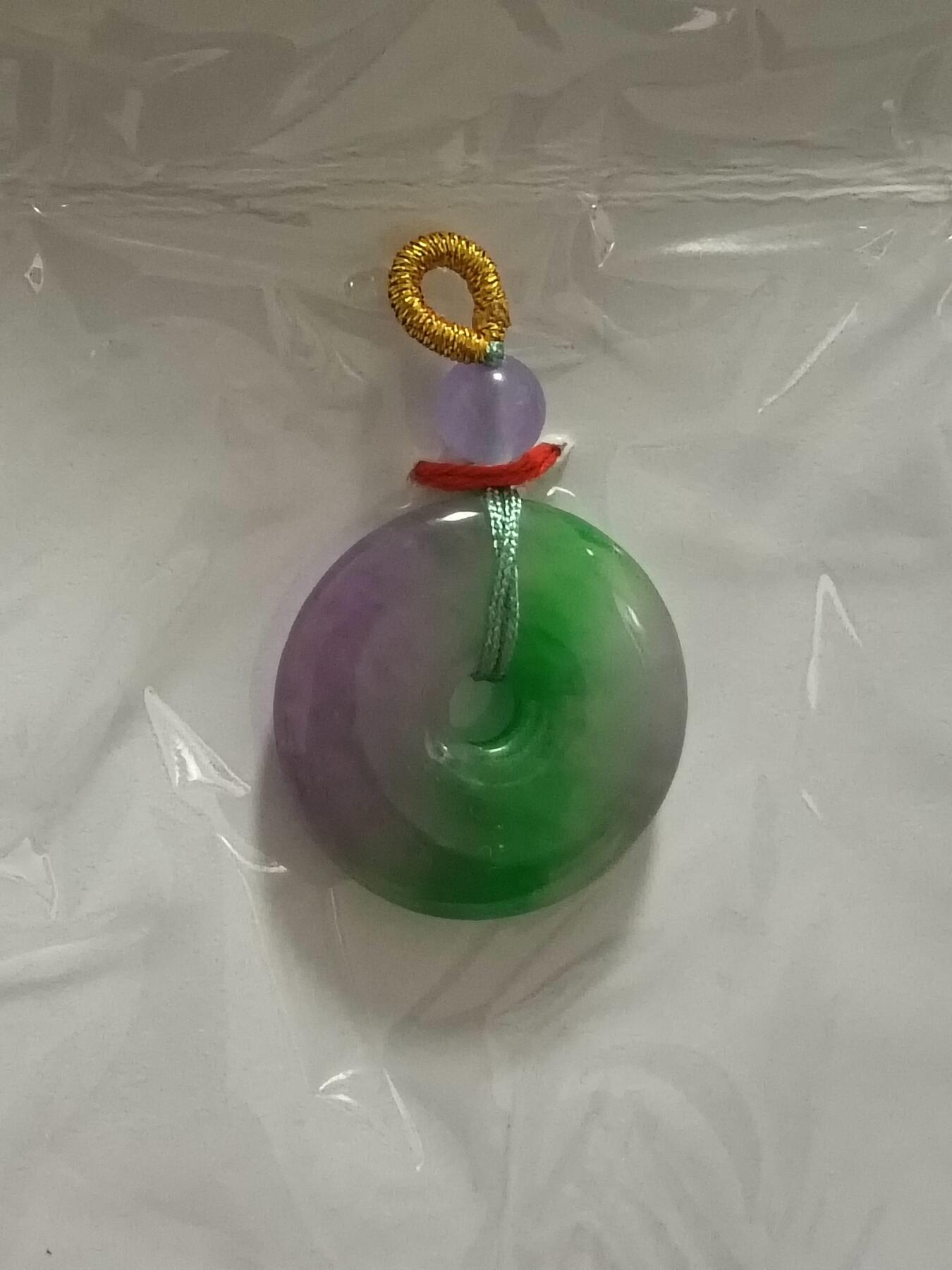 缅甸翡翠平安扣吊坠