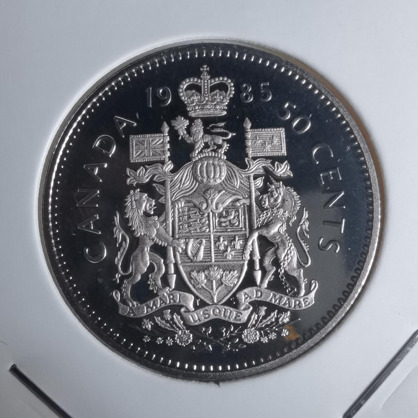 沼泽如烟--第943场 加拿大1985年50分精制币