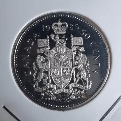 沼泽如烟--第943场 - 加拿大1985年50分精制币