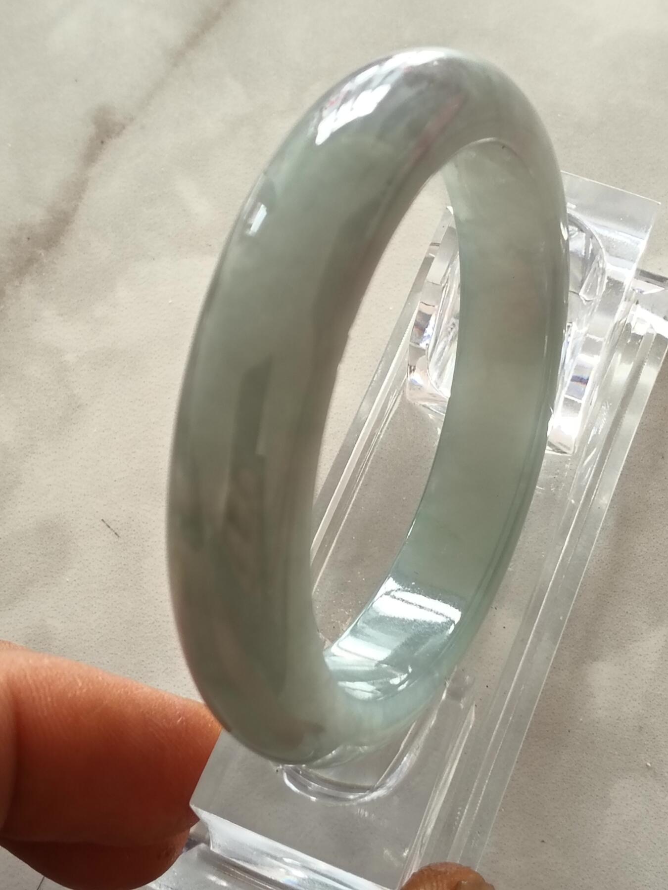 天然翡翠手镯 圈口53mm