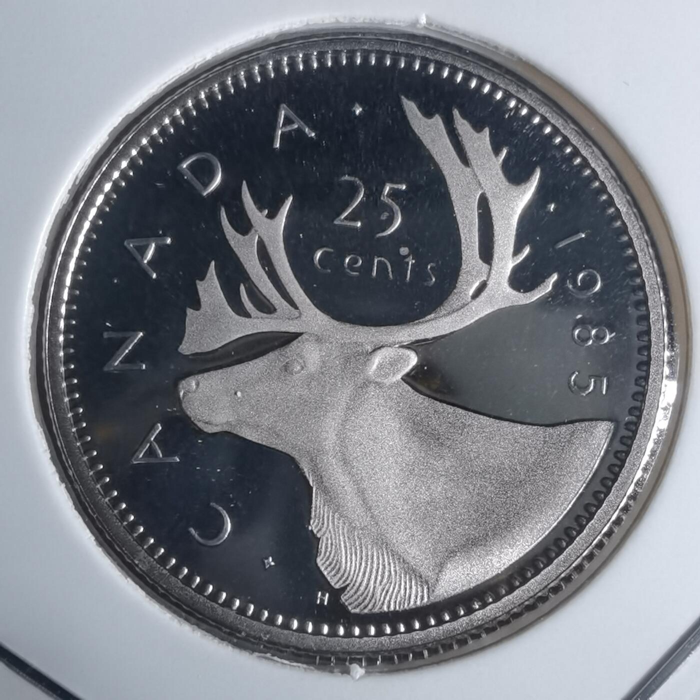 沼泽如烟--第943场 加拿大1985年25分精制币