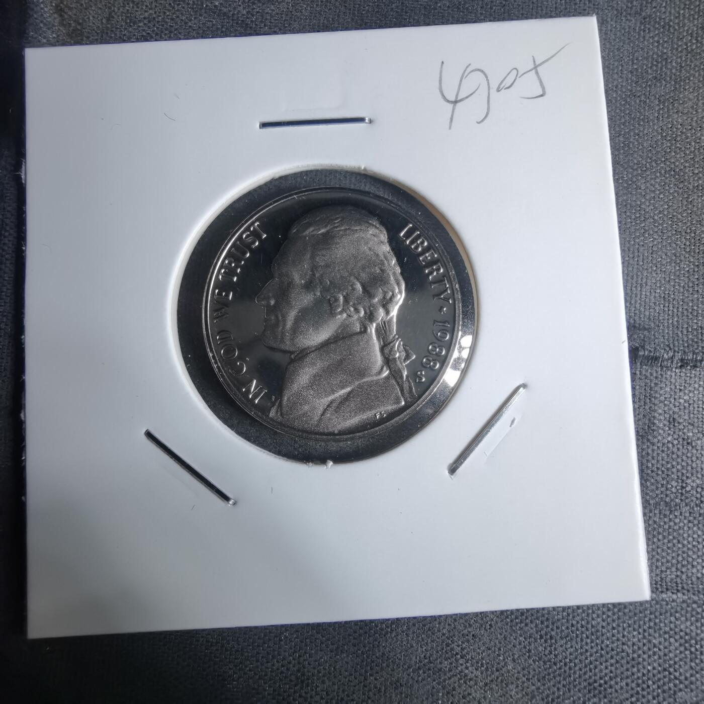 沼泽如烟--第943场 美国1988年五分精制币