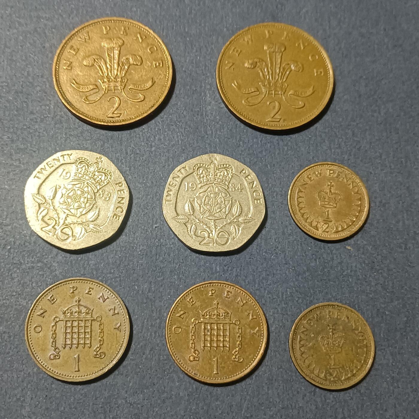 【游宝包邮场】蛇年第102期 英系国家硬币 英国硬币 8枚