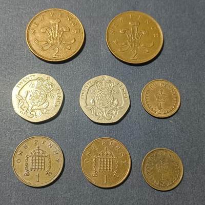 【游宝包邮场】蛇年第102期 英系国家硬币 - 英国硬币 8枚