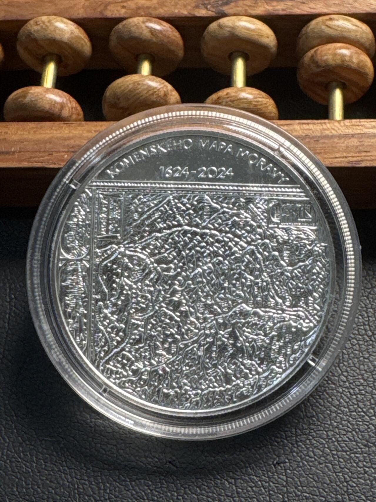 ❤️【币观天下】❤️ 第336期钱币拍卖- 2025.12.26周五晚上6点半场-长期征集拍品 捷克共和国2024年摩拉维亚地图出版400周年纪念银币