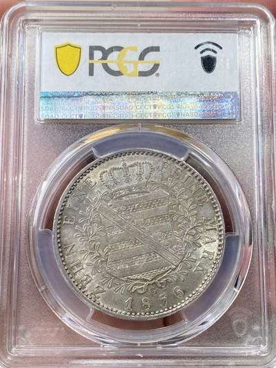 万国钱币拍卖第058期（万国新年大拍） PCGS MS64 1836年萨克森安东五世协议大泰勒 28g大规格 原味淡金彩黄油转光极美 PCGS冠军分收藏级