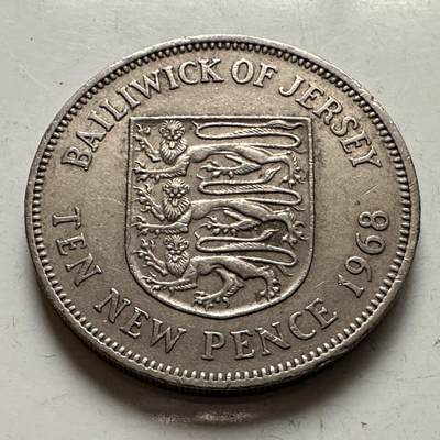 🌹外币初藏🌹🐯2025年第145场  每周二四六晚8️⃣点 接代拍 - 泽西岛1968年10便士