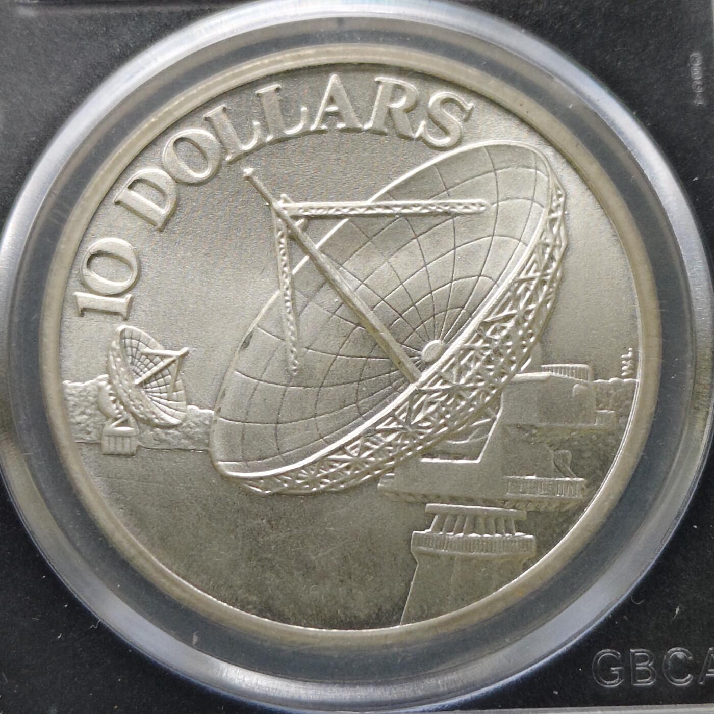 【全场包邮】纯粹捡漏拍489场（免费代拍第26场） 新加坡1978年10元雷达（40.7毫米31.1克）克朗型纪念银币-公博MS68