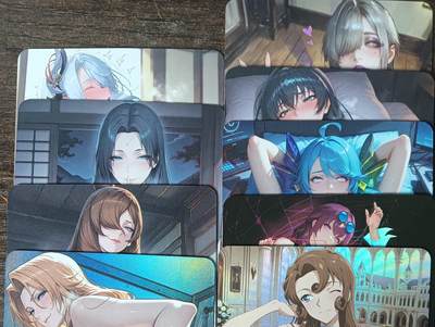 花开卡拍第53期（12月28号周日截拍，品控勿拍!!!拍品不寄存，运费5元，自制卡难免瑕疵，可能存在轻微撞角爆边等出厂瑕疵，品控介意勿拍！） - 墨卡文创 艺术单卡 9张 彩闪