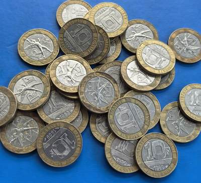 外国优质老铜币高银银币，周六九点倒数截拍，满百包邮，持续收拍 - 法国小飞人10法郎31枚