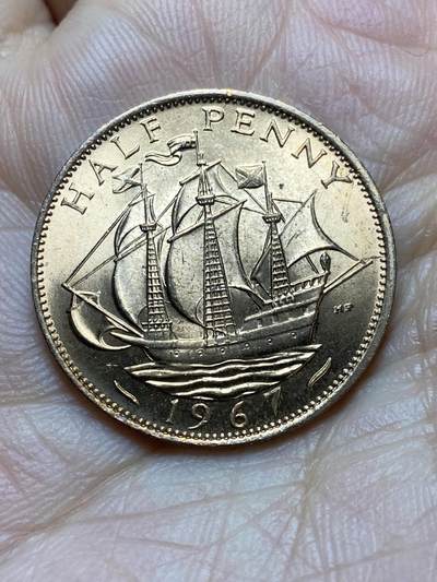 2025年第一百四十场(总第一百六十六场）外国好品散币场(免佣金) - 原光好品–英国🇬🇧1967年半便士(伊丽莎白二世青年桂冠第二版，普制币关门年)