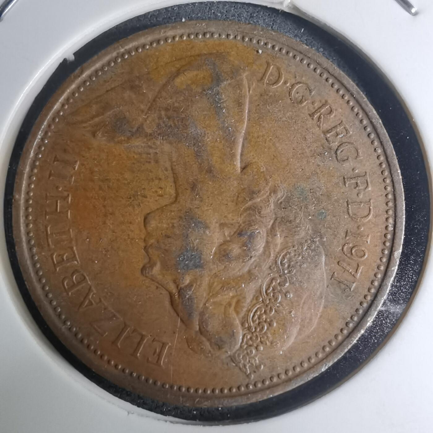 沼泽如烟--第945场 英国1971年2便士